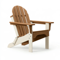 Sedia Adirondack da esterno 82 x 78 x 98 cm in plastica marrone/crema pieghevole